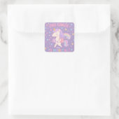 Sticker Carré 2nd Grade is Magical Back to School Unicorn (Sac)
