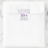 Sticker Carré 30 & Fabuleux Anniversaire Purple Silver (Sac)