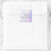 Sticker Carré 30e Anniversaire Coeurs Confetti Pearl (Sac)