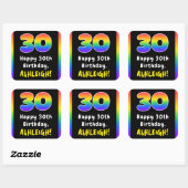 Sticker Carré 30e anniversaire : Rainbow Spectrum # 30, Nom pers (Feuille)