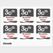 Sticker Carré 30e SURPRISE Anniversaire Rouge Blanc Noir W1979 (Feuille)