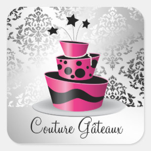 Sticker Carré 311 Couture Gâteaux Hot Pink