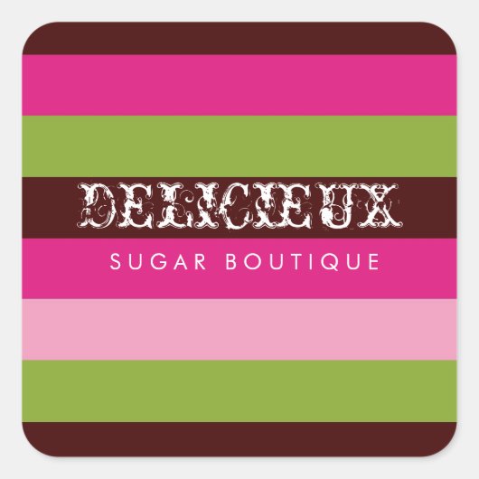 Sticker Carré 311 DelCandy Stripes Carré (Devant)