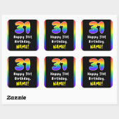 Sticker Carré 31e anniversaire : Rainbow Spectrum # 31, Nom pers (Feuille)