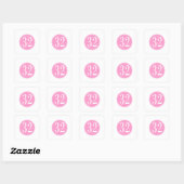 Sticker Carré #32 Cercle rose (Feuille)