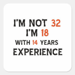 Sticker Carré 32e anniversaire