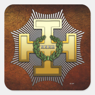 Sticker Carré 32e degré : Maître du secret royal