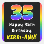 Sticker Carré 35e anniversaire : Rainbow Spectrum # 35, Nom pers (Devant)