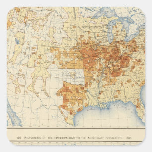 Sticker Carré 39 disciples du Christ, Episcopalians 1890