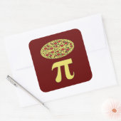 Sticker Carré 3.14 Pizza Pie Pi Pun Amusant Math Plaisanterie (Enveloppe)