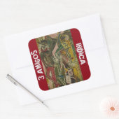 STICKER CARRÉ 3 AMIGOS INDICA (Enveloppe)