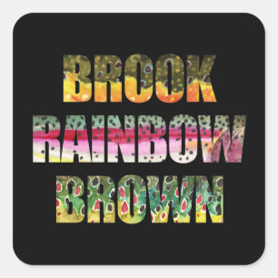 Sticker Carré 3 Belles peaux de truite