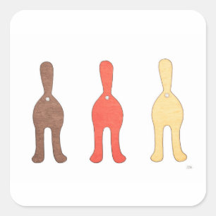 Sticker Carré 3 boutons de chat #1