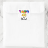 Sticker Carré 40 et fabuleux ballons d'anniversaire (Sac)