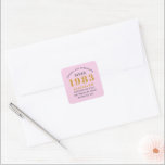 Sticker Carré 40th Birthday Born 1983 Ajouter Nom Rose Grey<br><div class="desc">Anniversaire personnalisé ajoutez votre nom et votre année autocollante. Modifiez le nom et l'année avec le modèle fourni. Un merveilleux accessoire de fête d'anniversaire personnalisé. Plus de cadeaux et de fournitures de fête disponibles avec le design "normes de fixation" dans le magasin.</div>