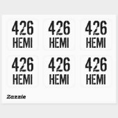 STICKER CARRÉ 426 HEMI (Feuille)