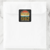 Sticker Carré 43 Ans 1982 Retro Awesome 43e anniversaire Cadeau (Sac)