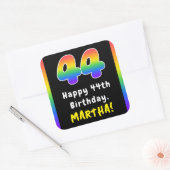 Sticker Carré 44e anniversaire : Rainbow Spectrum # 44, Nom pers (Enveloppe)