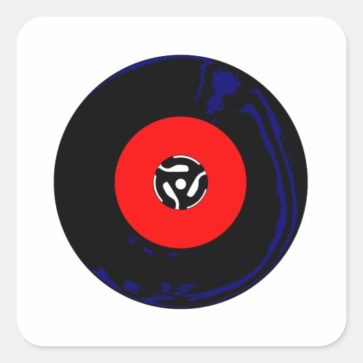 Sticker Carré 45 RPM SIngle Record (Devant)