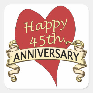 Sticker Carré 45ème. Anniversaire