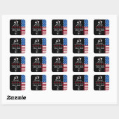 Sticker Carré 47 Trump Kari Lake 2024 (Feuille)