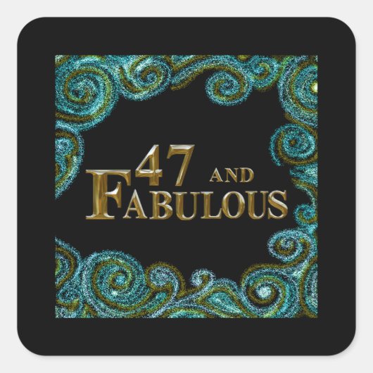 Sticker Carré 47e anniversaire (Devant)