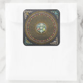 Sticker Carré [48] Mantra Mandala "OM" tibétain rond (Sac)