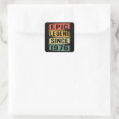 Sticker Carré 49 ans Anniversaire 1976 Epic Legend 49e Anniversa (Sac)