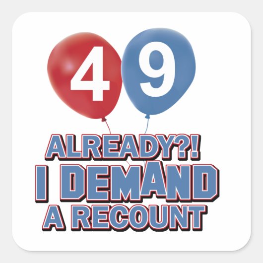 Sticker Carré 49e anniversaire (Devant)