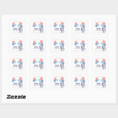 Sticker Carré 4 juillet  (Feuille)