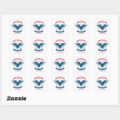 Sticker Carré 4 juillet (Feuille)