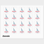 Sticker Carré 4 juillet (Feuille)