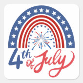 Sticker Carré 4 juillet (Devant)
