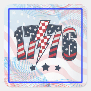 Sticker Carré 4 juillet 1776