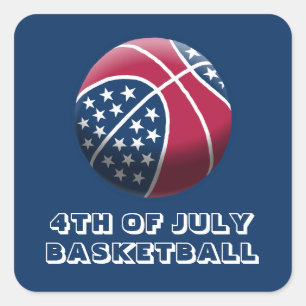 Sticker Carré 4 juillet Basket