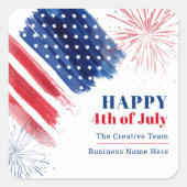 Sticker Carré 4 juillet Indépendance (Devant)