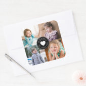Sticker Carré 4 Photo Collage Papa We Lot You Heart Fête des pèr (Enveloppe)