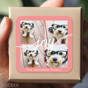 Sticker Carré 4 Photo Instagram Collage avec Joy Coral