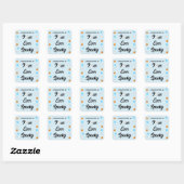 Sticker Carré 4e anniversaire éffrayant (Feuille)