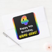 Sticker Carré 4e anniversaire : Rainbow Spectrum # 4, Nom person (Enveloppe)