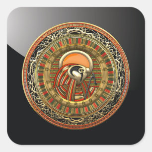 Sticker Carré [500] Égyptien Sun God Ra