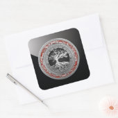 Sticker Carré [500] Treasure Trove : Celtic Tree of Life [Argent (Enveloppe)