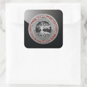 Sticker Carré [500] Treasure Trove : Celtic Tree of Life [Argent (Sac)