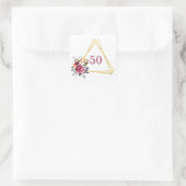 Sticker Carré 50 Boho Gold Géométrique (Sac)