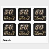 Sticker Carré 50 et diamants fabuleux Royal Luxury design (Feuille)