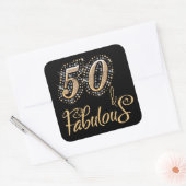 Sticker Carré 50 et diamants fabuleux Royal Luxury design (Enveloppe)