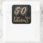 Sticker Carré 50 et diamants fabuleux Royal Luxury design (Sac)