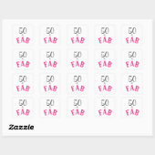 Sticker Carré 50 et Fabuleux anniversaire (Feuille)