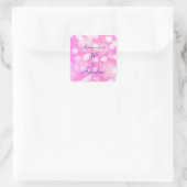 Sticker Carré 50 Et Fabuleux Anniversaire Rose Purple Glittery (Sac)