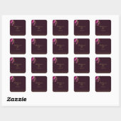 Sticker Carré 50 et fabuleux Gold Magenta Parties scintillant An (Feuille)